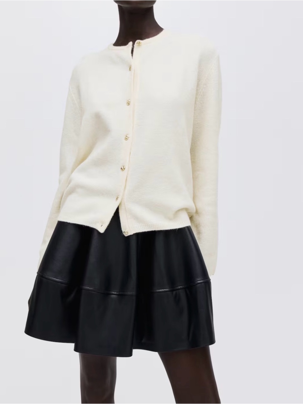 H&M Women's Pale Pink Button-Front Cardigan